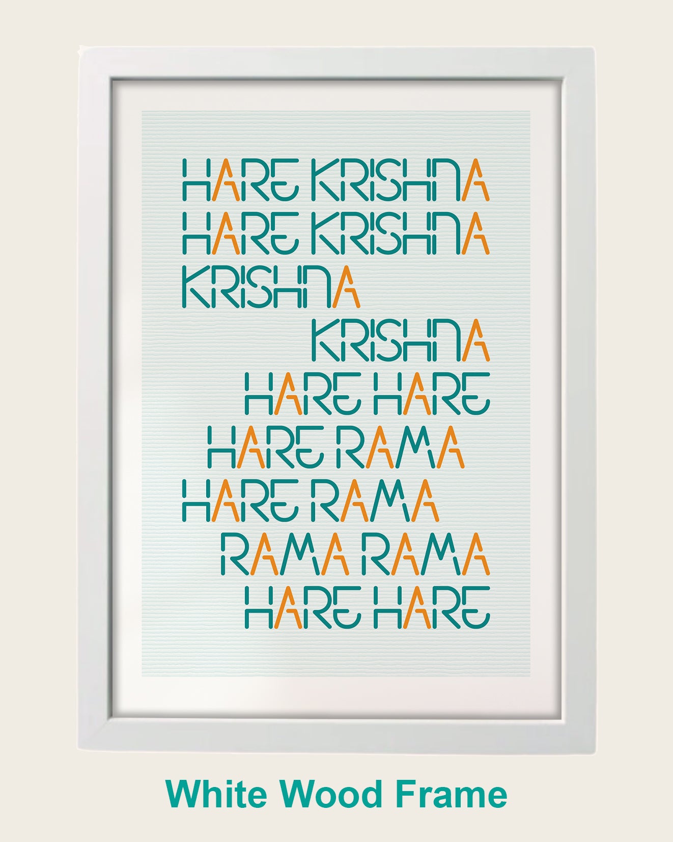 Hare Krishna - Blue & Orange