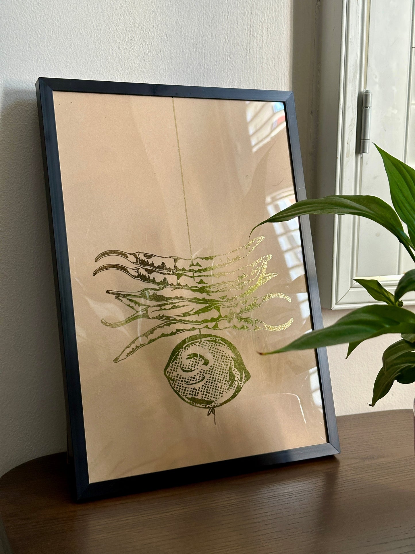 LIMITED EDITION Najaar Gold Foil Print | Slate | Stone