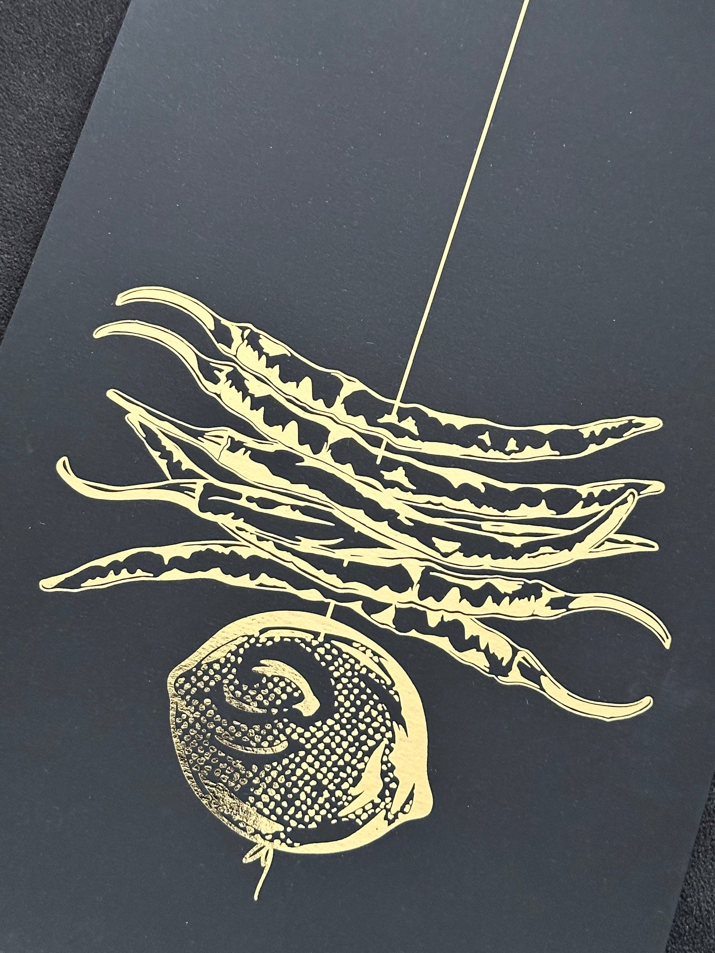 LIMITED EDITION Najaar Gold Foil Print | Slate | Stone