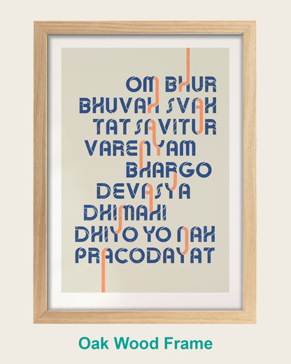 Gayatri Mantra - Blue & Orange