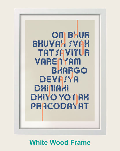 Gayatri Mantra - Blue & Orange