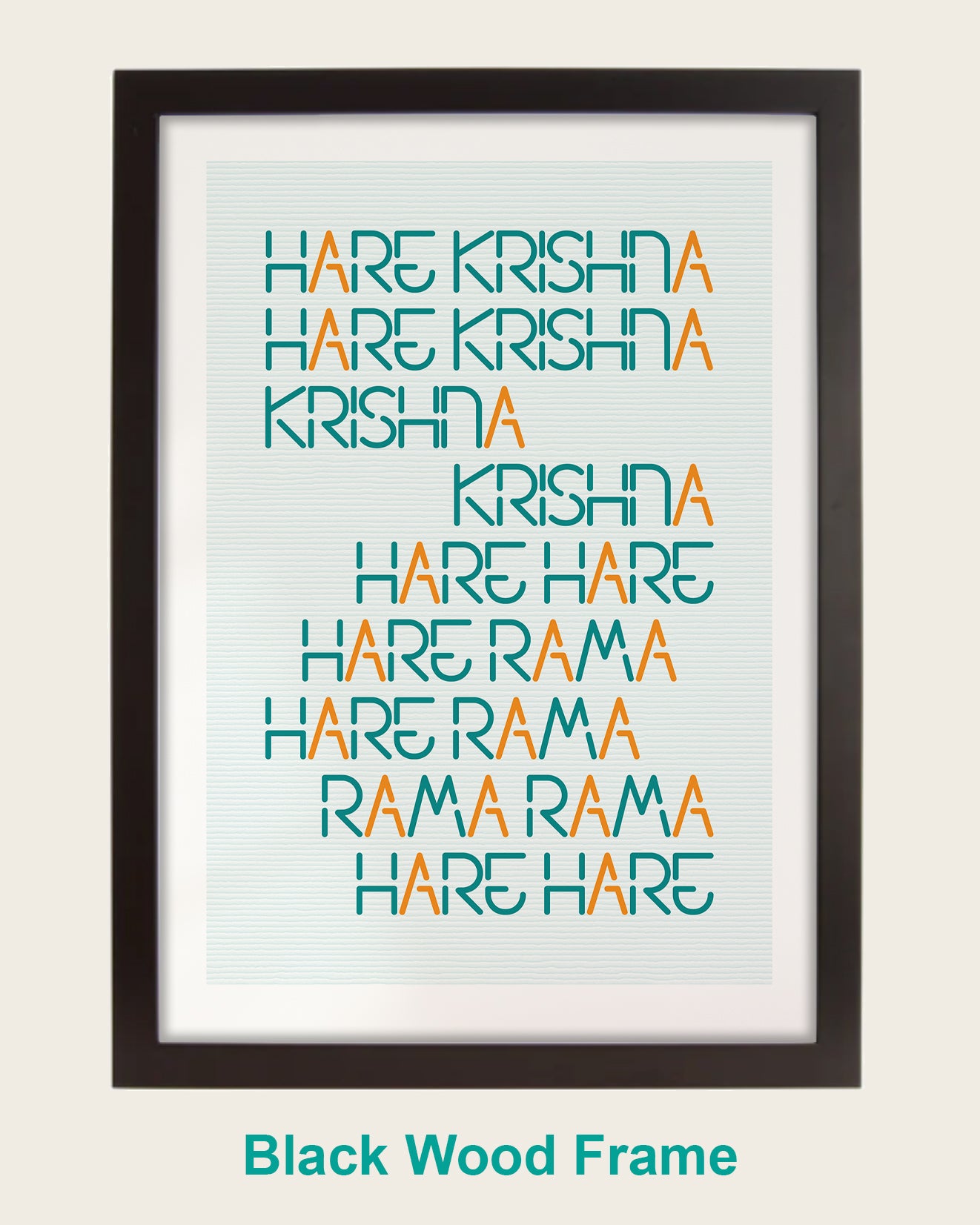 Hare Krishna - Blue & Orange