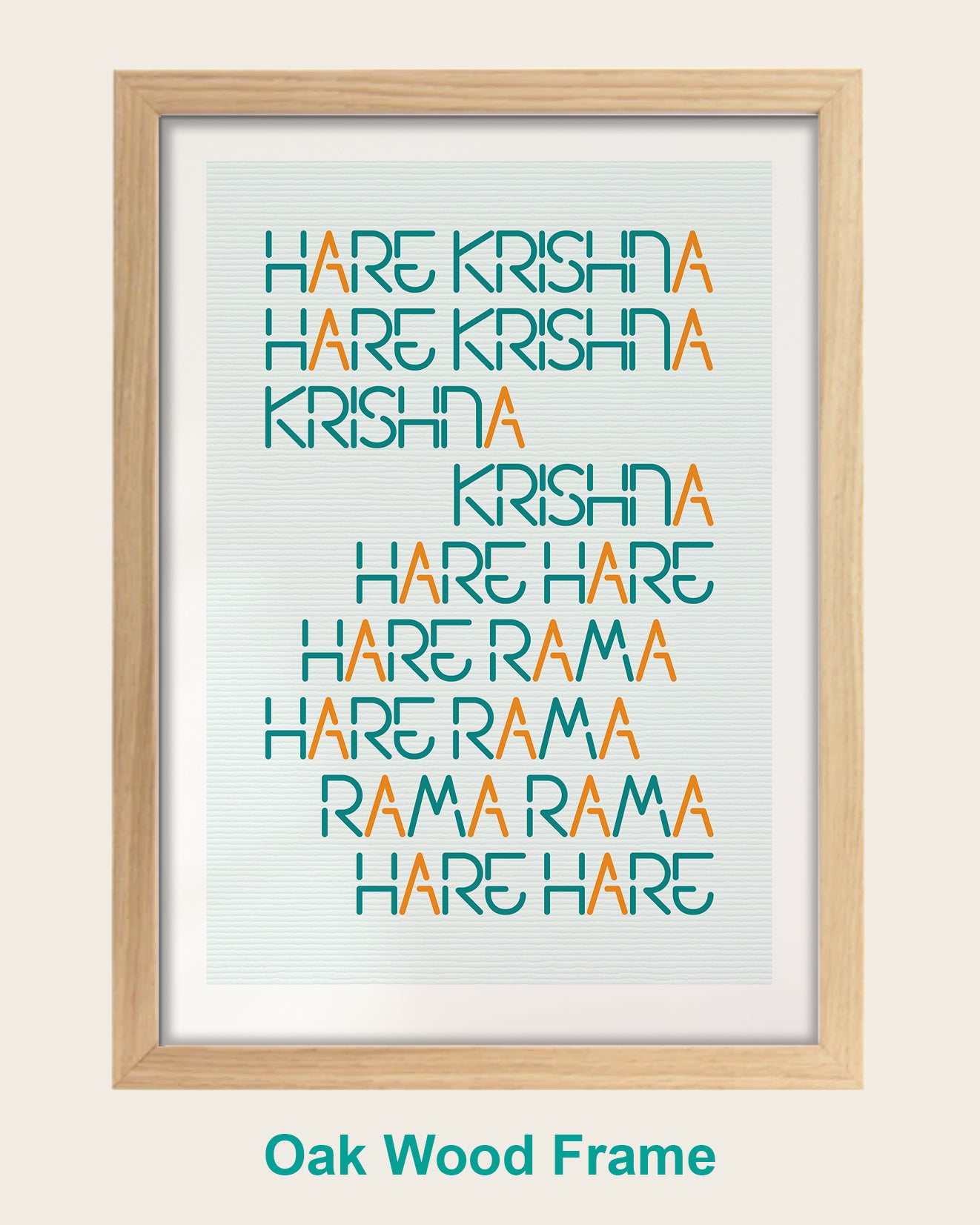 Hare Krishna - Blue & Orange