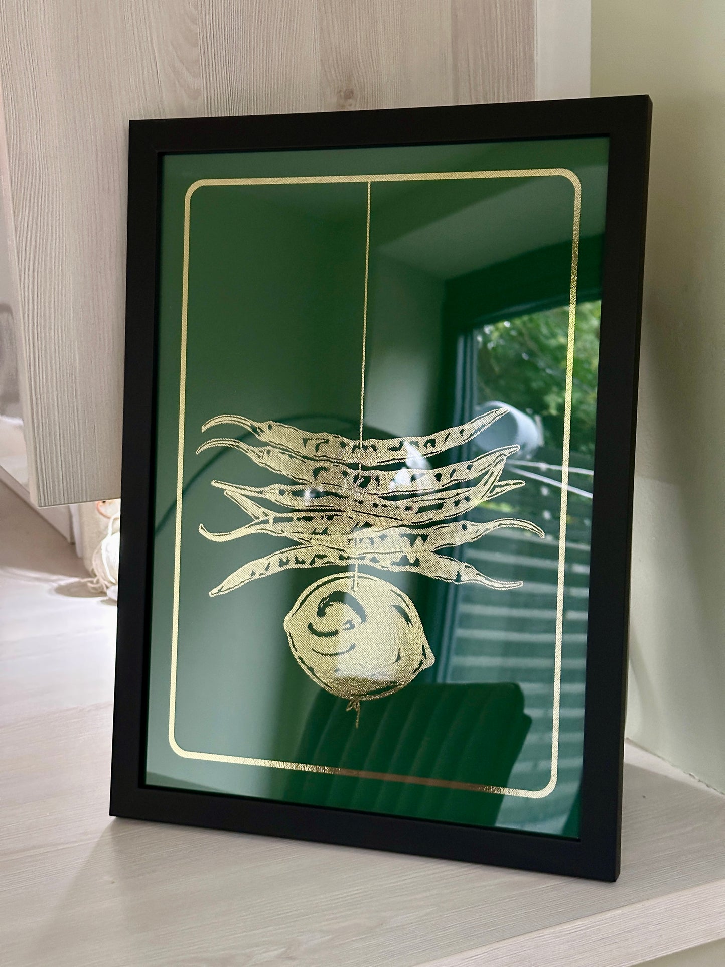 LIMITED EDITION Najaar Gold Foil & Forest Green A3