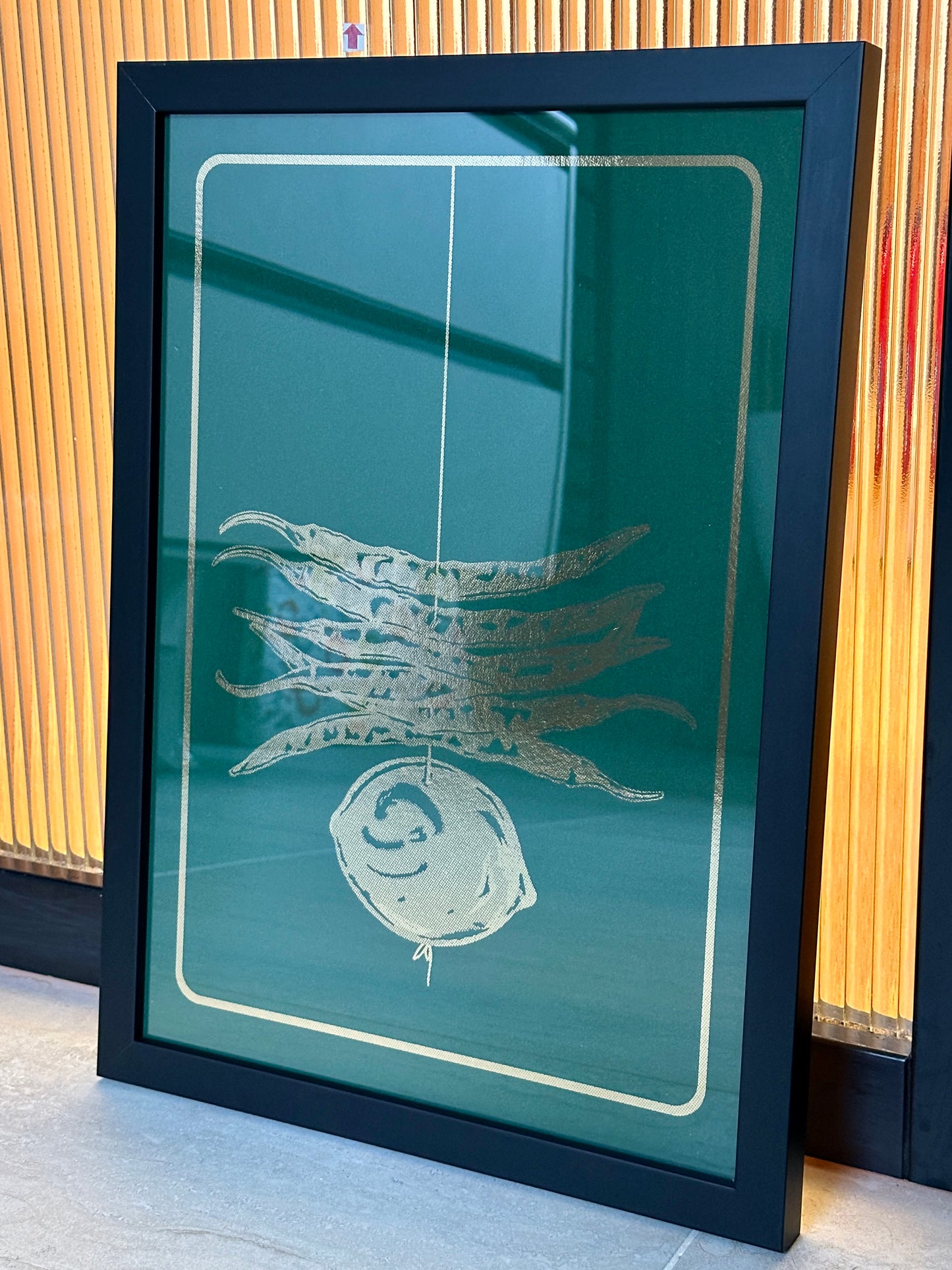 LIMITED EDITION Najaar Gold Foil & Forest Green A3