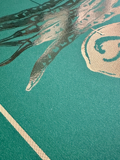 LIMITED EDITION Najaar Gold Foil & Forest Green A3