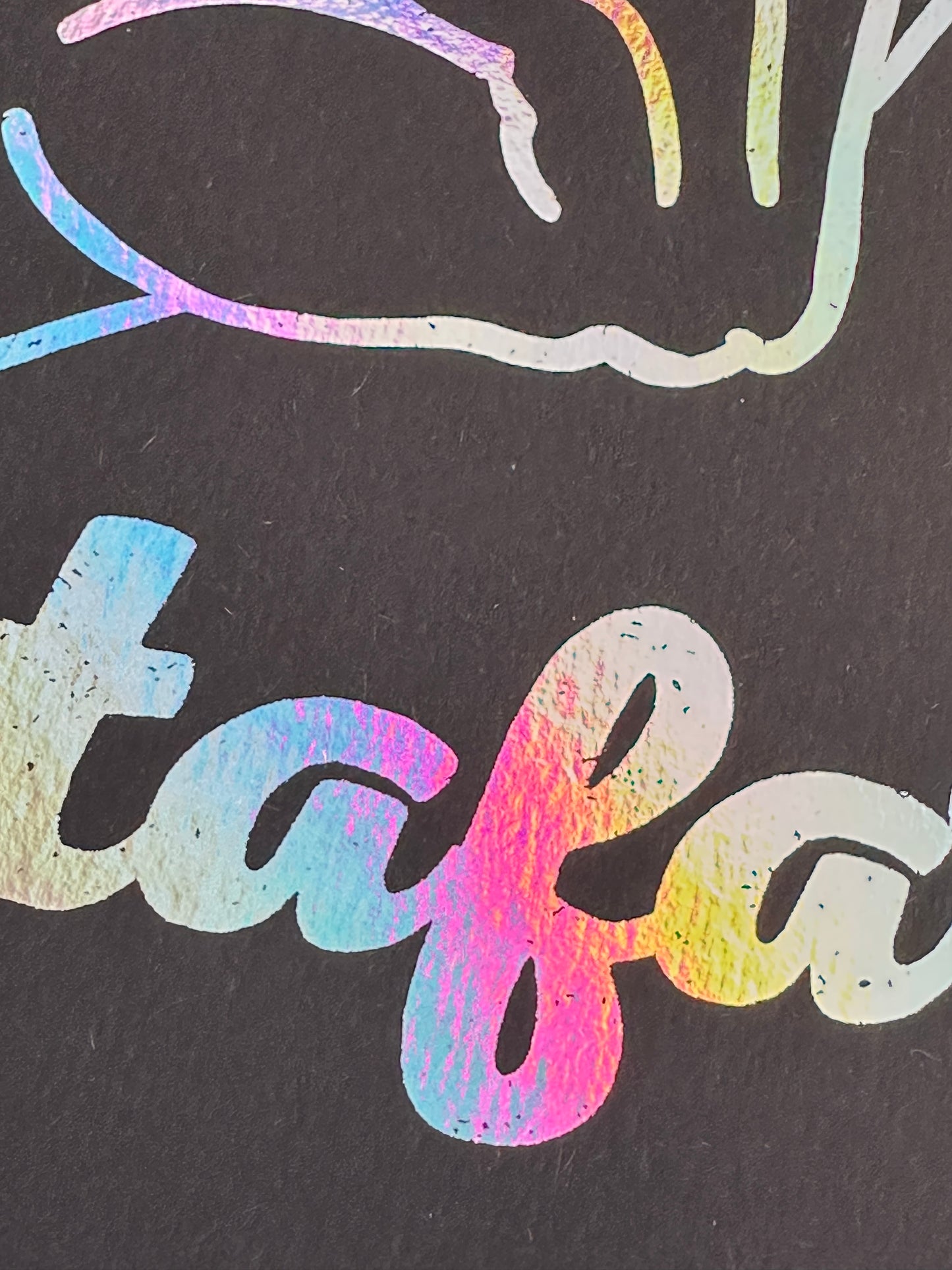 Limited Edition - Fatafat Holographic Foil on Slate - MINI Print