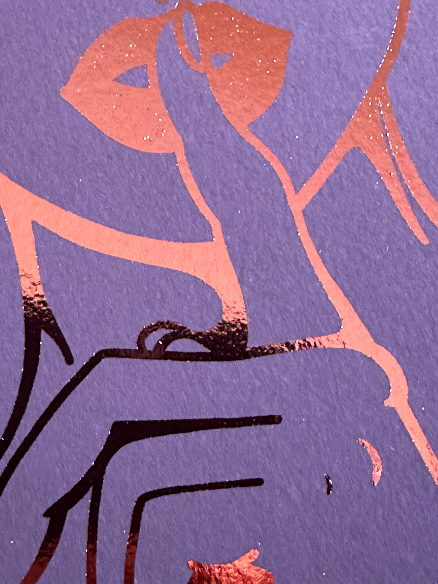 Limited Edition - Chup! Pink Foil on Purple - MINI Print