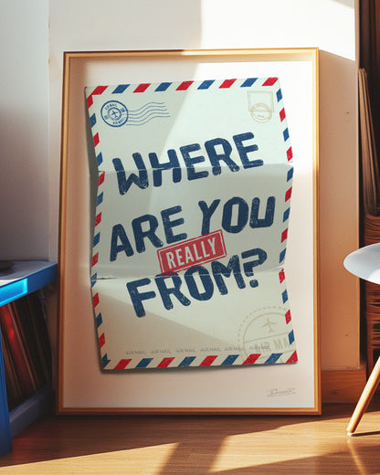 Where are you really from? Su Che Art Print | Bhavin Bhadresa