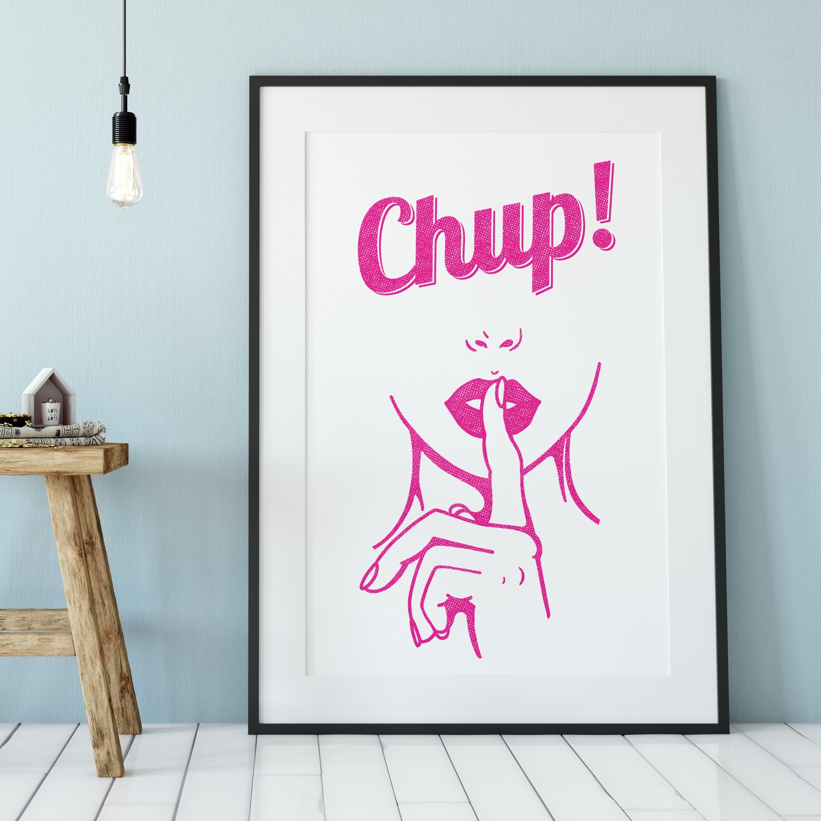 Chup Image Chup! - Print in Pink | Śu Chē Art
