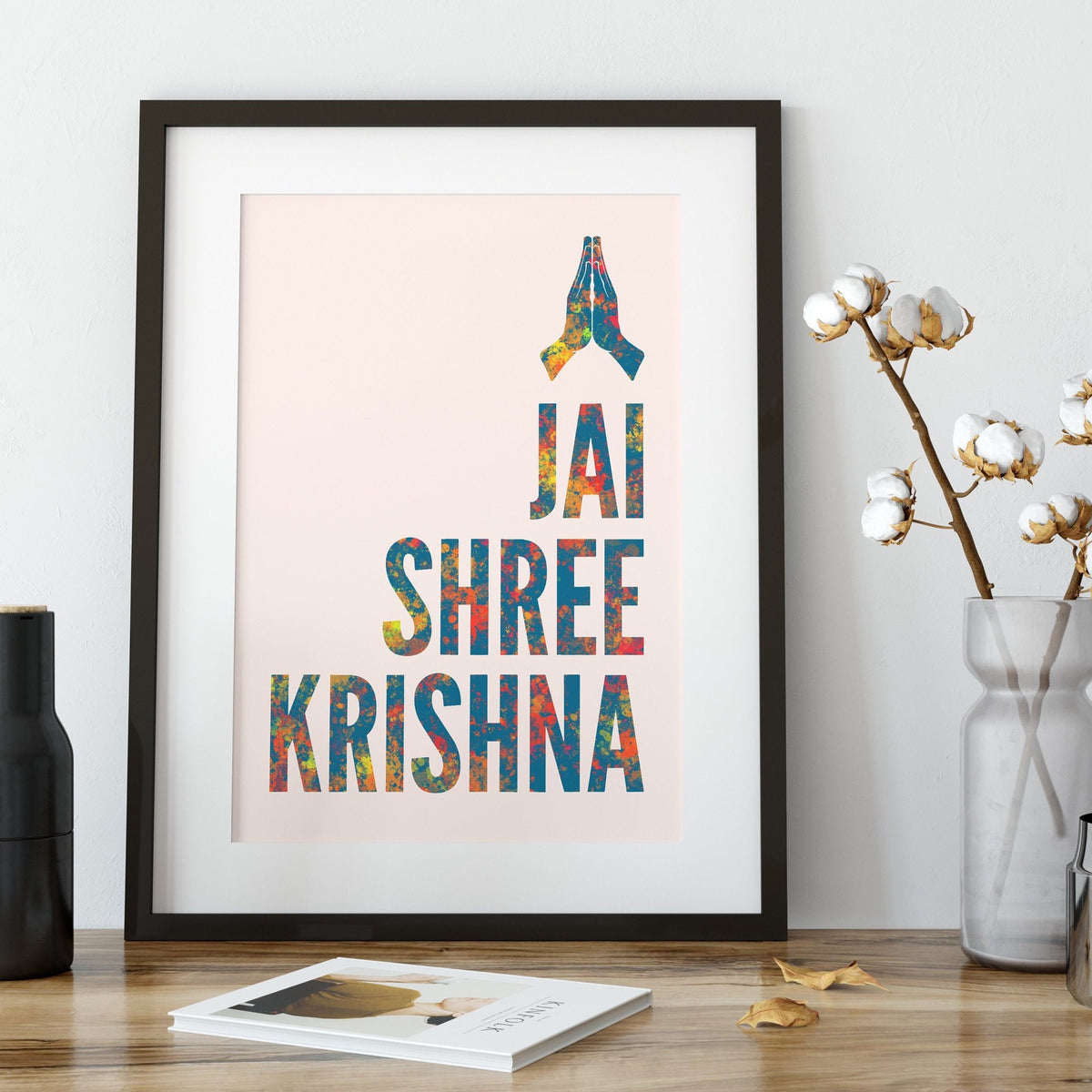 Jai Shree Krishna - Indian Hindu Art Print Poster Wall Art | Śu Chē ...